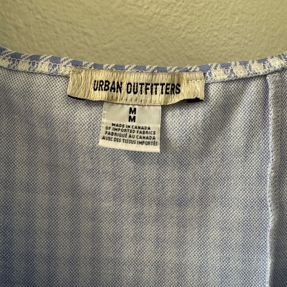 Urban Outfitters Blue and White Gingham Ruffled Crop Tank - Picture 4 of 4